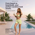 3 Piece Solid Short Strap Swimsuit for Women