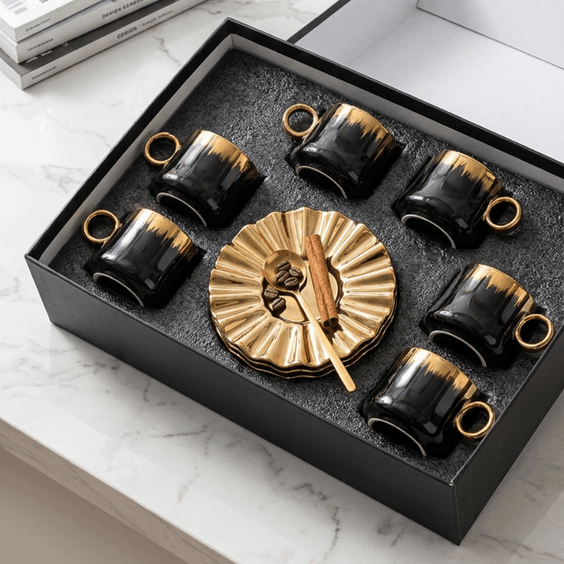 Gold Black Coffee Set