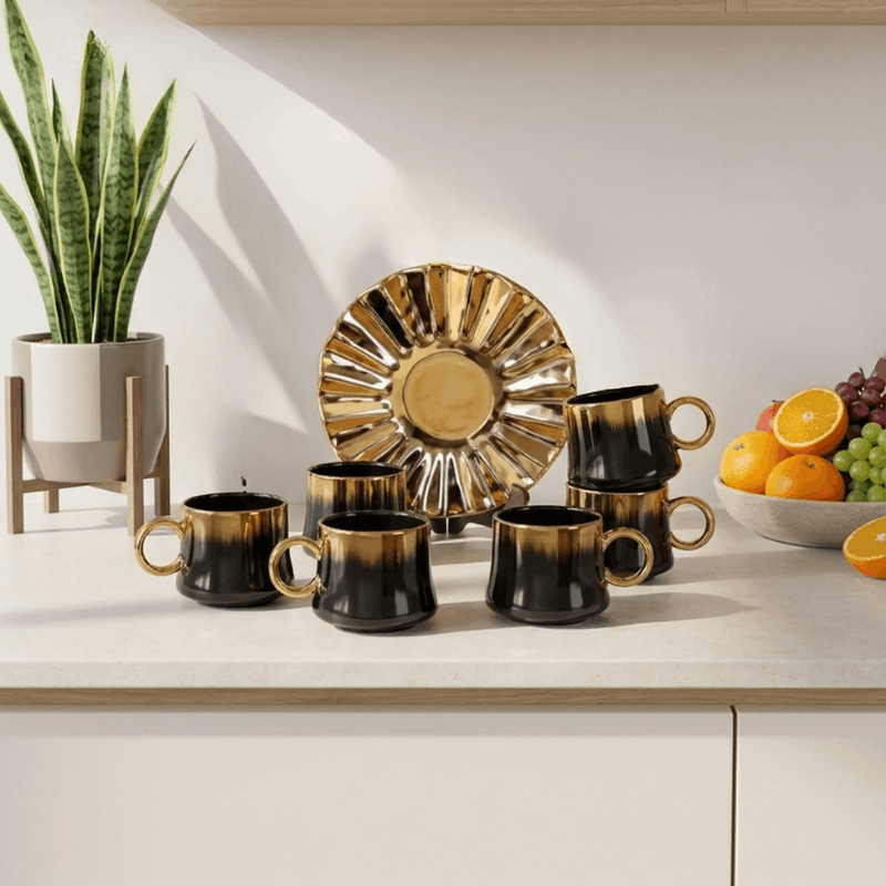 Gold Black Coffee Set