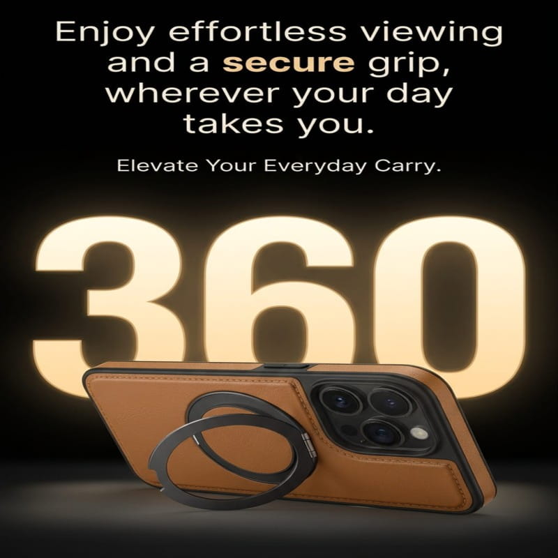 Business Leather Case All-Inclusive Magnetic 360 Rotation for iPhone 13 14 15 Pro Max