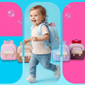 Colorful cartoon backpack for kids by NOVA, featuring playful character design, ideal for toddlers' school and outings.