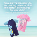 3-12 Years Cartoon Children Swimsuits Boys and Girls One Piece Swimsuits