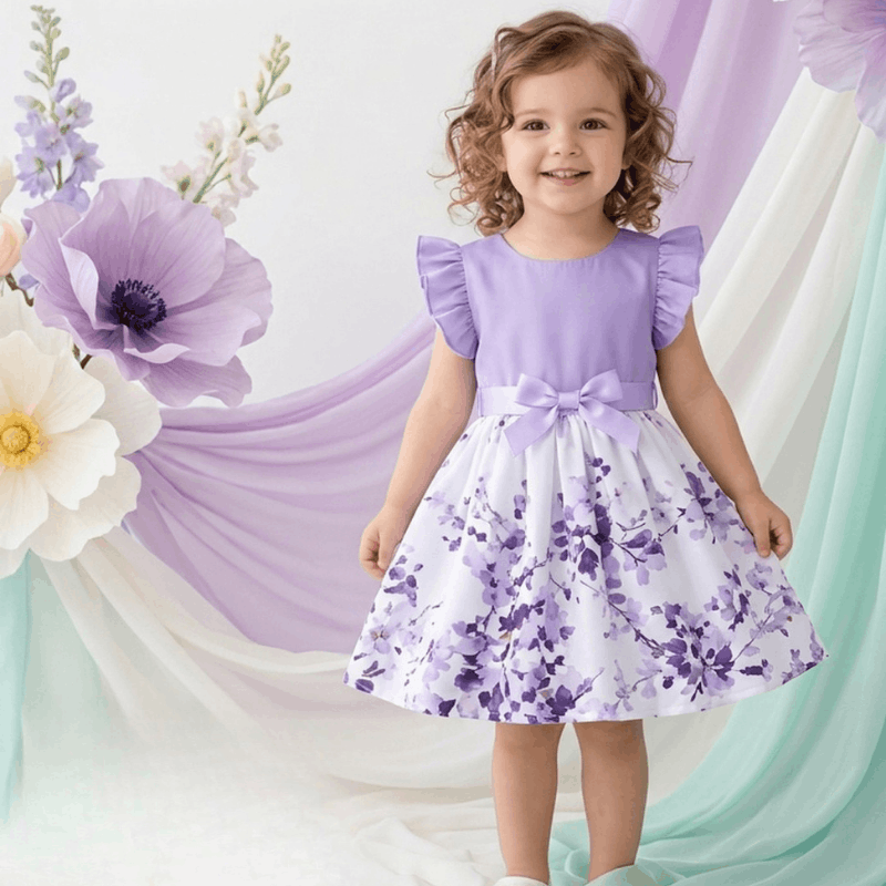 NOVA casual daily wear pretty girl dress for 1-3 years, featuring a cute design and comfortable fabric for young children.