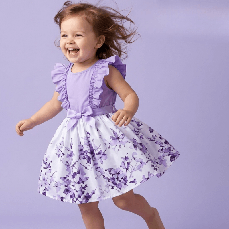 Cute casual girl dress for ages 1-3 from NOVA, featuring a soft, comfortable design perfect for daily wear.