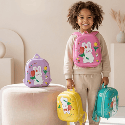 Children's backpack featuring a cute rabbit cartoon design from NOVA, with adjustable straps and colorful details.