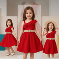 NOVA girls' one shoulder princess summer dress for ages 3-5, featuring a stylish design and lightweight fabric.