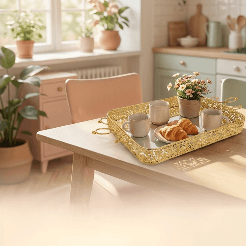 Gold Platted Serving Tray