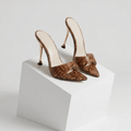 NOVA high heels leather open pointed toe shoes for women, stylish and elegant footwear with a sleek design and pointed toe detail.