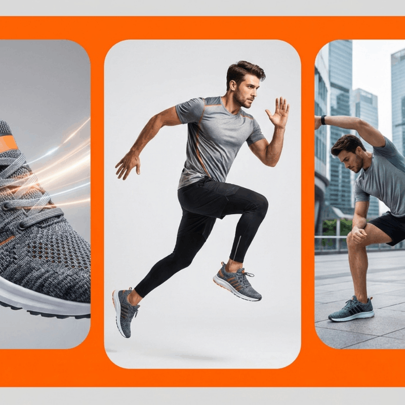 Men Comfortable Fashion Breathable Fitness Running Shoes
