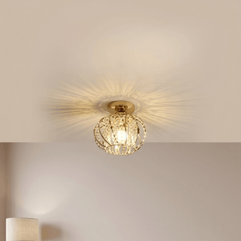 Modern Luxury Crystal Ceiling Lights Gold Indoor