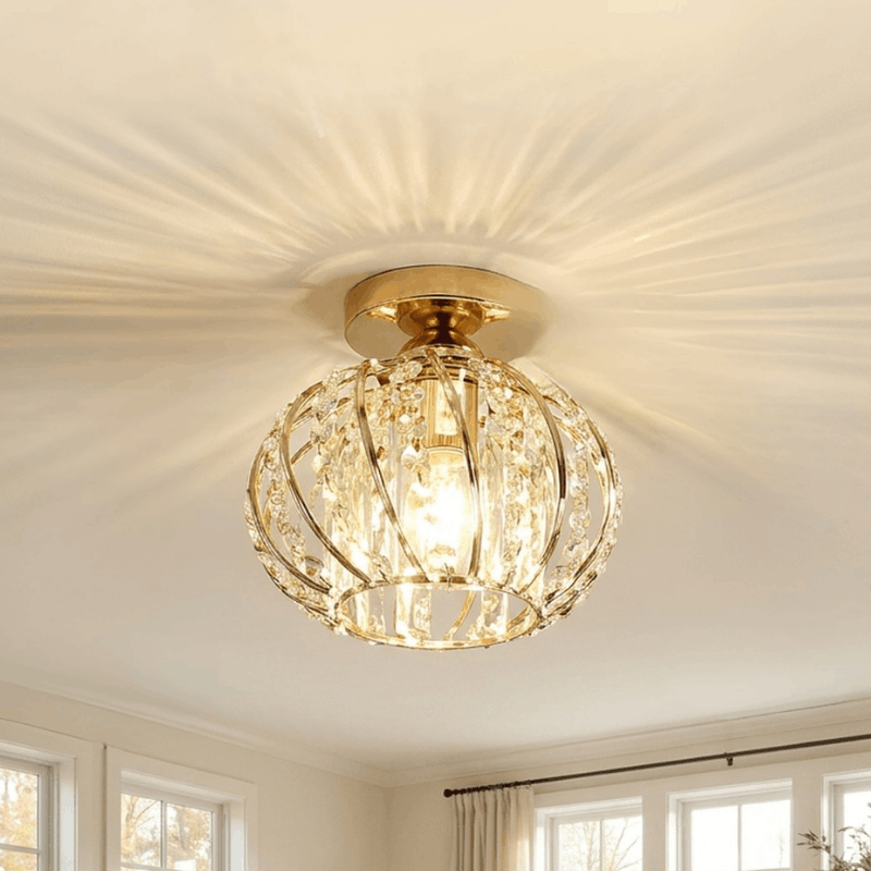 Modern Luxury Crystal Ceiling Lights Gold Indoor