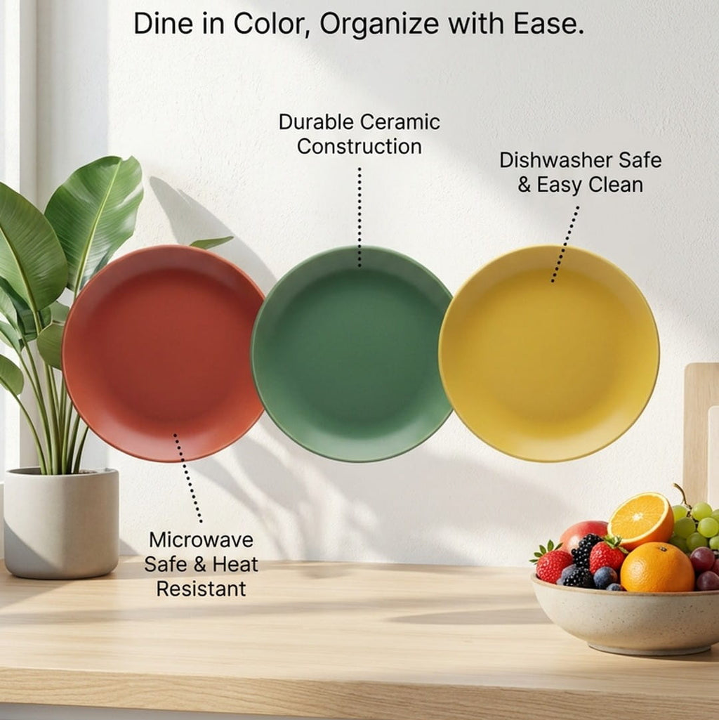 Multi Color Lightweight Ceramic Plate