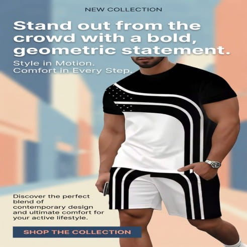 New Collection Men Summer Short Set Trendy Sports