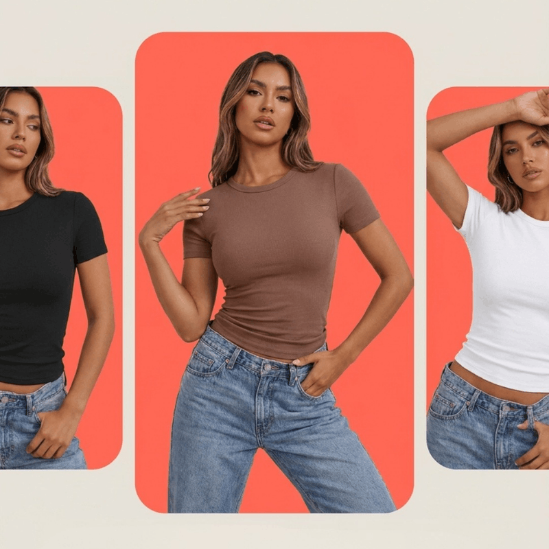 NOVA slim fit crop top for women, sleeveless summer style in vibrant fabric, shown on a model.