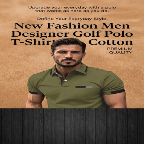 New Fashion Men Designer Golf Polo T-Shirt Cotton