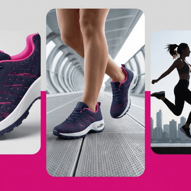 NOVA women's anti-slip sports shoes in new style with breathable mesh and cushioned soles for active wear.