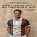 New Summer Collection Men Zipper Golf Polo Shirt