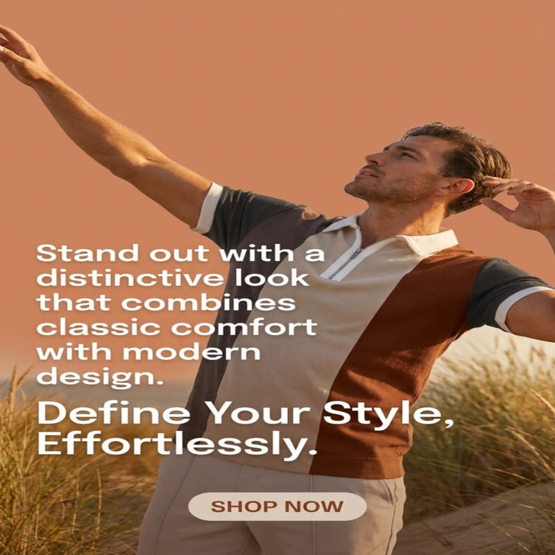 New Summer Collection Men Zipper Golf Polo Shirt