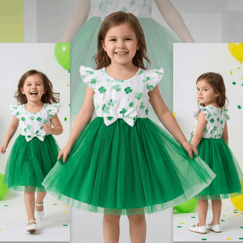 Cute girl dress from NOVA's new summer collection for 4-7 year old kids, featuring a colorful, lightweight design suitable for warm weather.