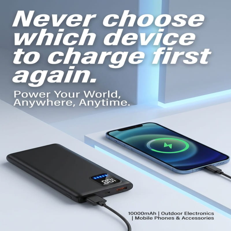 Power Bank 10000mAh Outdoor Electronics for Mobile Phones & Accessories