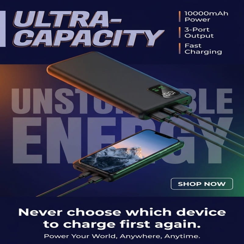 Power Bank 10000mAh Outdoor Electronics for Mobile Phones & Accessories