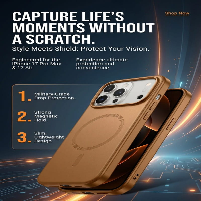 Shock Proof Magnetic Phone Case for iPhone 17 Pro Max 17 Air Phone Case Cover
