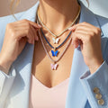 Trendy Colorful Butterfly Pendant Necklace for Women