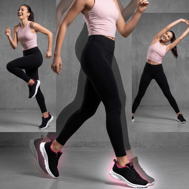 NOVA women's walking fitness sports shoes with breathable fabric and cushioned soles for comfortable outdoor exercise.