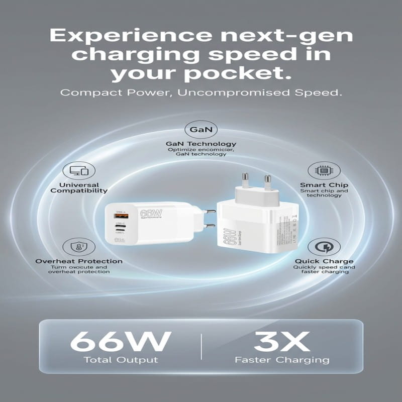 Wall Charger Adapter for iPhone and Android Mobile Smartphones