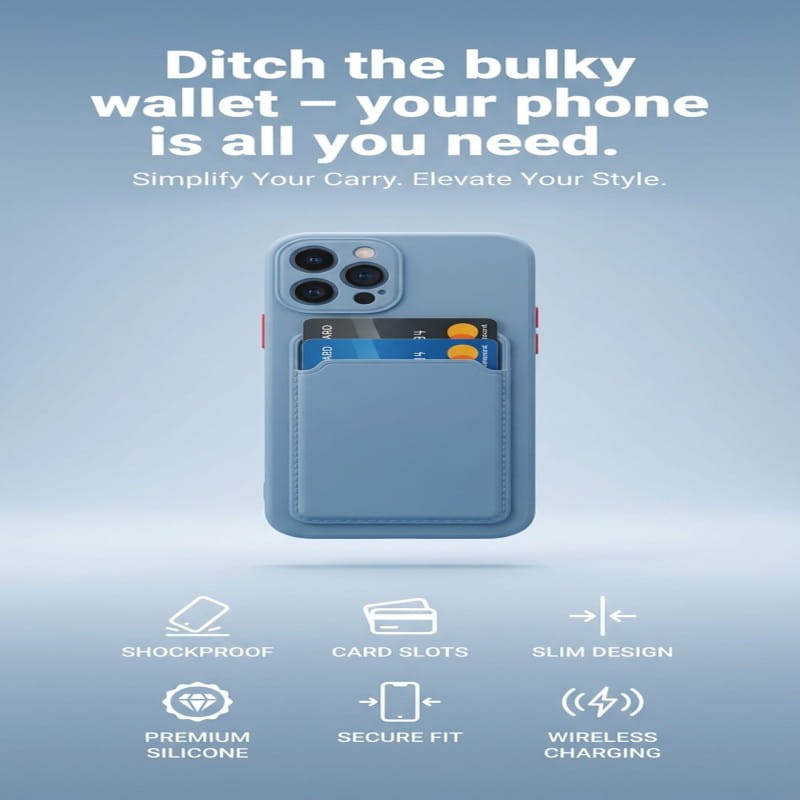 Wallet Style Shockproof Phone Case with Cards Slots for iPhone 13 14 15 16 17 Pro/Max