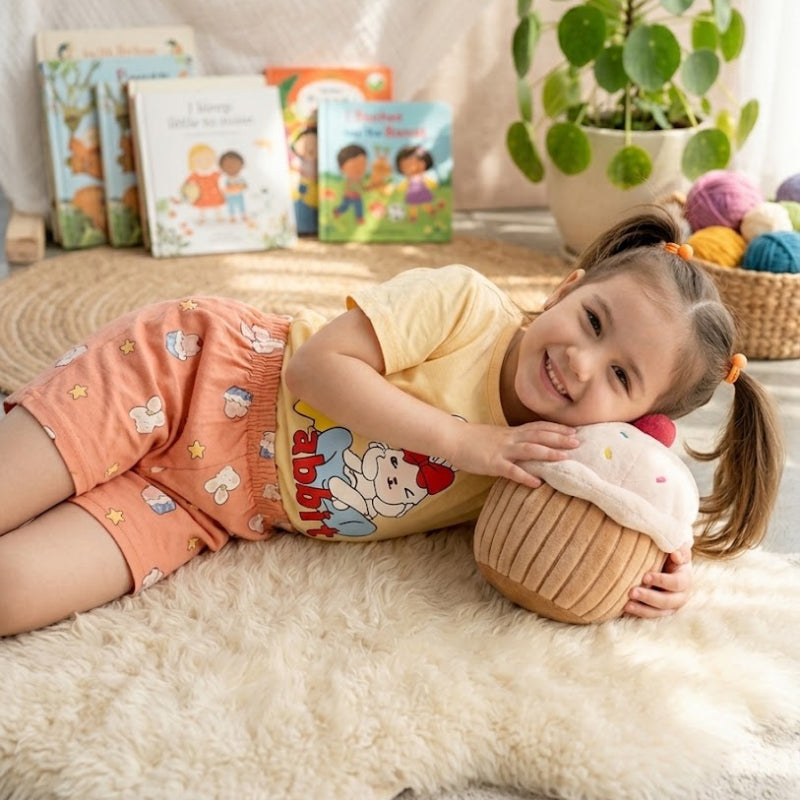 Girls cotton clothing set from NOVA for ages 1 to 8, featuring a colorful top and matching shorts or pants.