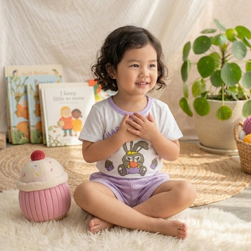 Girls cotton set for ages 1-8, featuring a colorful top and matching shorts from NOVA, suitable for casual wear.