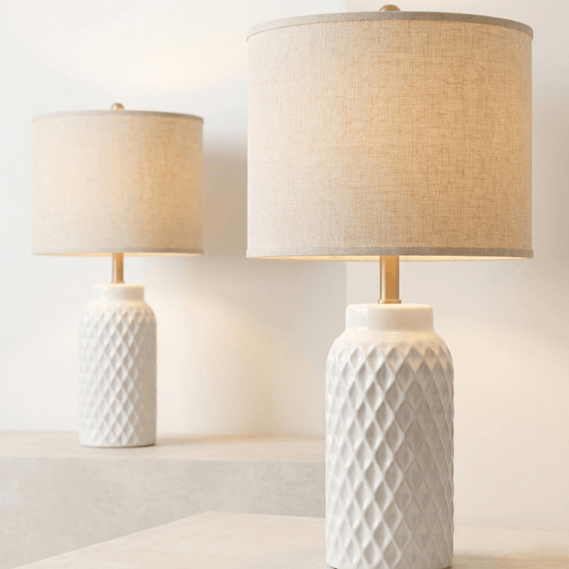 20.5 Inch White Ceramic Table Lamp