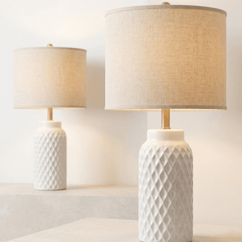 20.5 Inch White Ceramic Table Lamp