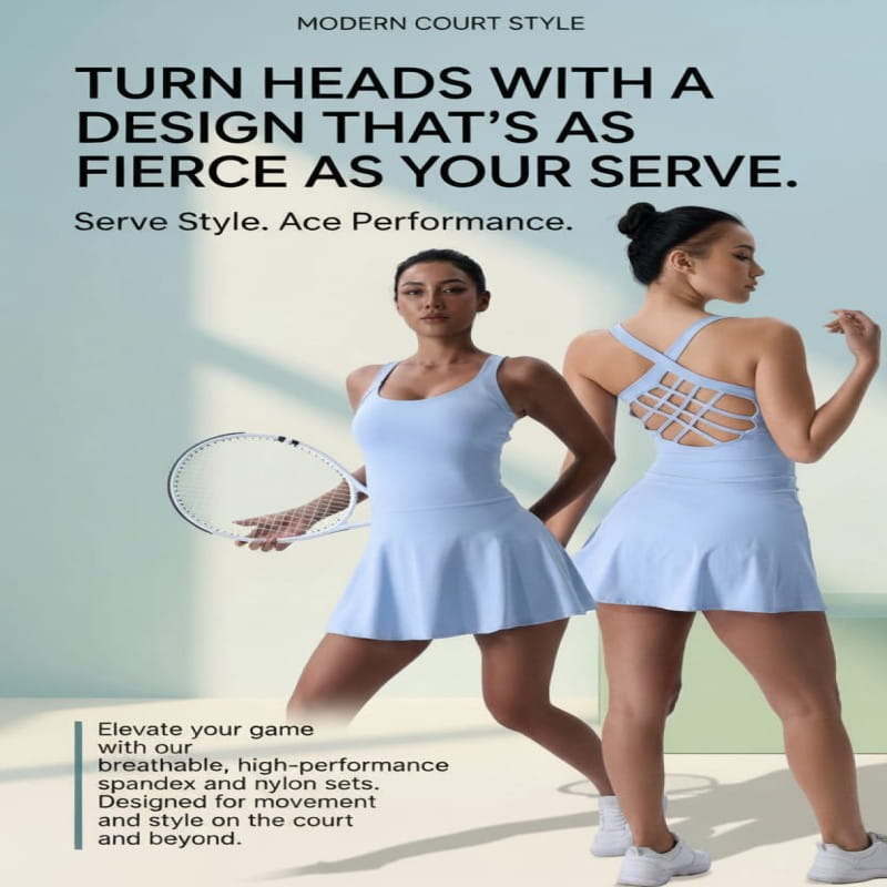 Women Sports Hollow Tennis Golf Workout Pickleball Dress