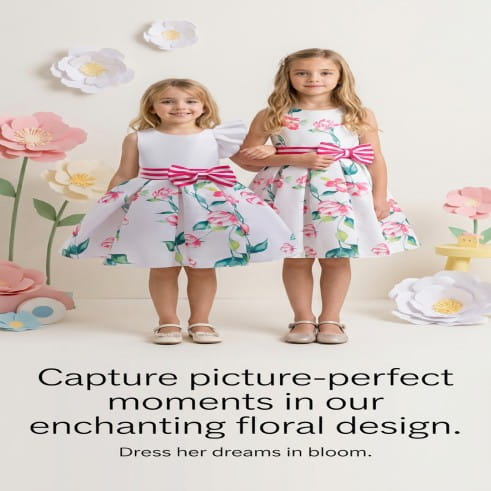 New Style Kids Princess Dress Summer Flower for Girls 5-8 Years