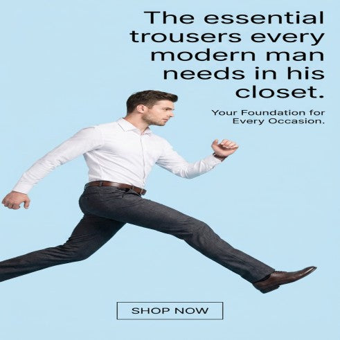 Men Business Suit Pants Formal Occasion