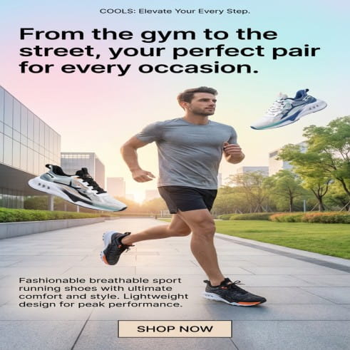 Men Fashionable Breathable Sport Running Shoes