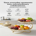 Stylish Fruit Bowl Dinner Set Gold Ceramic