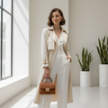 Small square crossbody bag by NOVA with a chain strap and zipper closure, designed for women.
