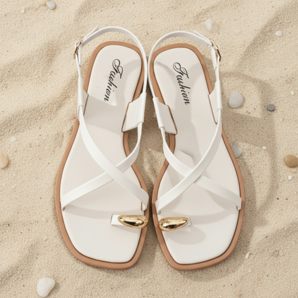NOVA women’s one-strap Roman open toe sandals with a stylish design and comfortable fit, shown in a neutral color.